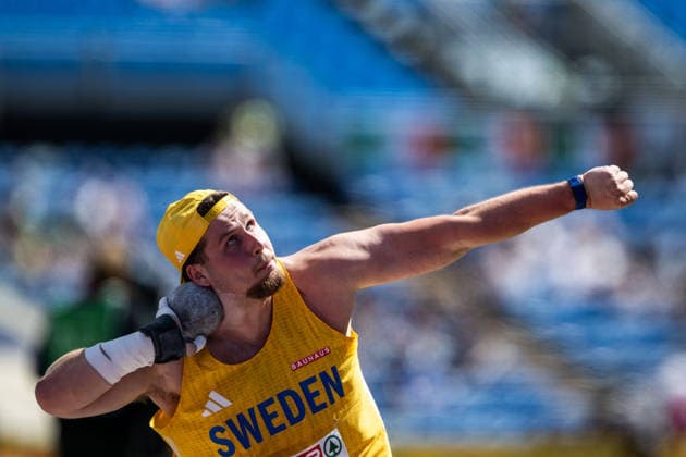 260810 Leo Zikovic of Sweden competes in men s shot put qualification during day 1 of the 2026 European Athletics Championships on August 10, 2026 in Birmingham. Photo: Maxim Thore BILDBYRAN kod MT MT1064 friidrott athletics friidrett friidrotts-em em friidretts-em 2026 european athletics championships 1 bbeng shot put kula kulestot sverige *** August 10, 2026: Leo Zikovic of Sweden competes in the men’s shot put qualifying round on Day 1 of the 2026 European Athletics Championships on August 10, 2026 in Birmingham. Photo by Maxim Thore. BILDBYRAN code MT MT1064 track and field athletics friidrett friidrotts em em friidretts em 2026 European Athletics Championships 1 bbeng shot put kula kulestot Sweden  Copyright: MAXIMxTHORE BB260810MT062