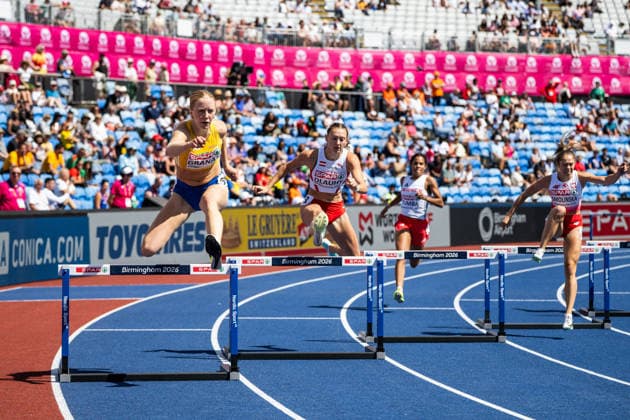 260810 Moa Granat of Sweden competes in women™s 400 meter hurdles qualification during day 1 of the 2026 European Athletics Championships on August 10, 2026 in Birmingham. Photo: Maxim Thore BILDBYRAN kod MT MT1064 friidrott athletics friidrett friidrotts-em em friidretts-em 2026 european athletics championships 1 bbeng hurdles hekk häck sverige *** August 10, 2026: Moa Granat of Sweden competes in the women’s 400-meter hurdles qualifying round on Day 1 of the 2026 European Athletics Championships on August 10, 2026 in Birmingham. Photo by Maxim Thore. BILDBYRAN code MT MT1064 track and field athletics friidrett friidrotts em em friidretts em 2026 European Athletics Championships 1 bbeng hurdles hekk häck Sweden  Copyright: MAXIMxTHORE BB260810MT067