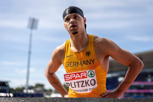 BIRMINGHAM, GREAT BRITAIN - AUGUST 10, 2026 : Simon PLITZKO (GER Germany) competing in the long jump during the European Athletics Championships at Alexander Stadium on August 10, 2026 in Birmingham, Great Britain. Oregon Great Britain Copyright: xAxelxKohringx