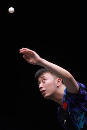 2026 WTT Europe Smash - Sweden - Main Draw Chen Yuanyu of China serves the ball against Lin Shidong of China during the Men s Singles - Round of 64 at the 2026 Europe Smash at the Malmo Arena in Malmo, Sweden, on August 10, 2026. Malmo Sweden  Copyright: xRemyxGrosx originalFilename:gros-europesm260810_npqSp.jpg