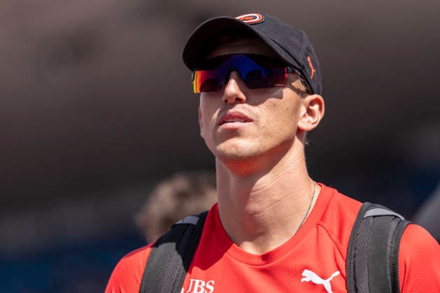 BIRMINGHAM, GREAT BRITAIN - AUGUST 10, 2026 : Simon EHAMMER (SUI Switzerland) after the long jump qualification during the European Athletics Championships at Alexander Stadium on August 10, 2026 in Birmingham, Great Britain. Nordrhein-Westfalen Great Britain Copyright: xLeahxKohringx