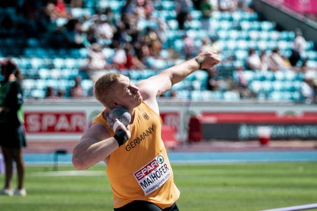 Eric Maihoefer (VfL Sindelfingen, Kugelstossen Maenner), GBR, Leichtathletik, Athletics, European Athletics Championships 2026, Leichtathletik Europameisterschaft 2026, Birmingham 2026, 09.08.2026, GBR, Leichtathletik, Athletics, European Athletics Championships 2026, Leichtathletik Europameisterschaft 2026, Birmingham 2026, 09.08.2026 Birmingham *** Eric Maihoefer, VfL Sindelfingen, Men s Shot Put, GBR, Track and Field, Athletics, 2026 European Athletics Championships, 2026 European Track and Field Championships, Birmingham 2026, August 9, 2026, GBR, Track and Field, Athletics, 2026 European Athletics Championships, 2026 European Track and Field Championships, Birmingham 2026, August 9, 2026, Birmingham Copyright: xStefanxMayerx EP_SMR