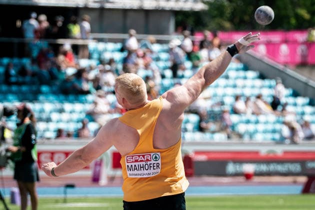 Eric Maihoefer (VfL Sindelfingen, Kugelstossen Maenner), GBR, Leichtathletik, Athletics, European Athletics Championships 2026, Leichtathletik Europameisterschaft 2026, Birmingham 2026, 09.08.2026, GBR, Leichtathletik, Athletics, European Athletics Championships 2026, Leichtathletik Europameisterschaft 2026, Birmingham 2026, 09.08.2026 Birmingham *** Eric Maihoefer, VfL Sindelfingen, Men s Shot Put, GBR, Track and Field, Athletics, 2026 European Athletics Championships, 2026 European Track and Field Championships, Birmingham 2026, August 9, 2026, GBR, Track and Field, Athletics, 2026 European Athletics Championships, 2026 European Track and Field Championships, Birmingham 2026, August 9, 2026, Birmingham Copyright: xStefanxMayerx EP_SMR