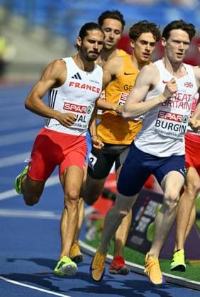 French Gabriel Tual pictured in action during the 1st round of the men s 800m race at the European Athletics Championships (August 10-18) in Birmingham, United Kingdom, on Monday 10 August 2026. ERICxLALMAND  x183084882x