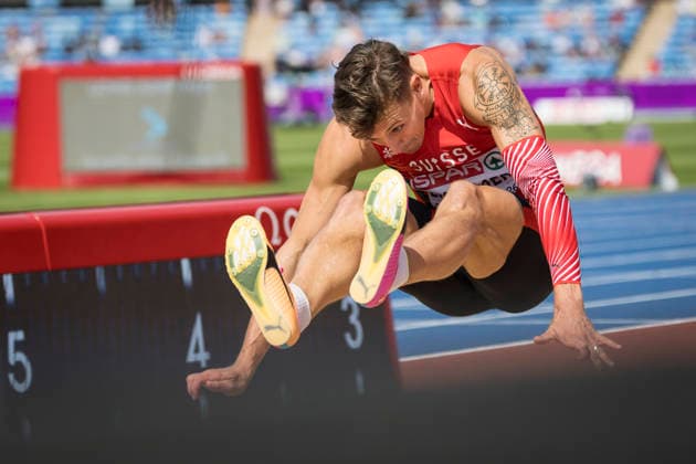 BIRMINGHAM, GREAT BRITAIN - AUGUST 10, 2026 : Simon EHAMMER (SUI Switzerland) competing in the long jump qualification during the European Athletics Championships at Alexander Stadium on August 10, 2026 in Birmingham, Great Britain. Oregon Great Britain Copyright: xAxelxKohringx