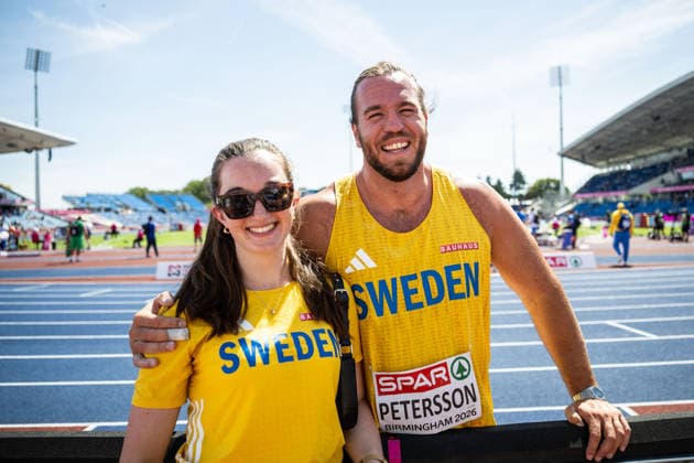260810 Wictor Petersson of Sweden with his girlfriend Moa WahlÃ n after men s shot put qualification during day 1 of the 2026 European Athletics Championships on August 10, 2026 in Birmingham. Photo: Maxim Thore BILDBYRAN kod MT MT1064 friidrott athletics friidrett friidrotts-em em friidretts-em 2026 european athletics championships 1 bbeng shot put kula kulestot sverige jubel *** August 10, 2026: Wictor Petersson of Sweden with his girlfriend Moa Wahlén after the men’s shot put qualifying round on Day 1 of the 2026 European Athletics Championships on August 10, 2026 in Birmingham. Photo by Maxim Thore. BILDBYRAN code MT MT1064. track and field, athletics, friidrett, friidrotts EM, 2026 European Athletics Championships, 1 BBENG, shot put, kula, kulestot, Sweden, celebration  Copyright: MAXIMxTHORE BB260810MT075