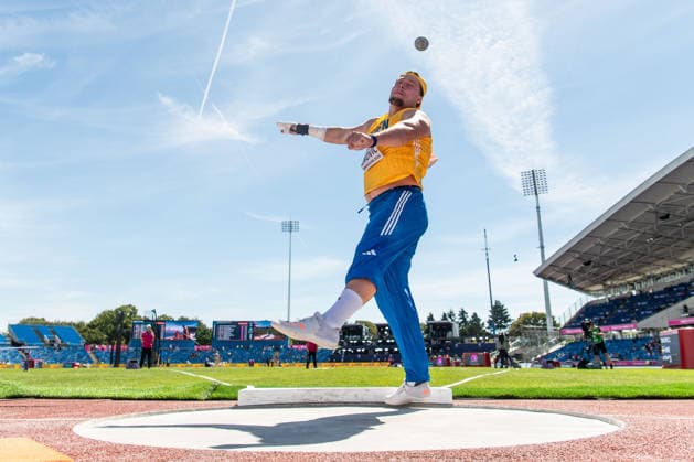 260810 Leo Zikovic of Sweden competes in men s shot put qualification during day 1 of the 2026 European Athletics Championships on August 10, 2026 in Birmingham. Photo: Maxim Thore BILDBYRAN kod MT MT1064 friidrott athletics friidrett friidrotts-em em friidretts-em 2026 european athletics championships 1 bbeng shot put kula kulestot sverige *** August 10, 2026: Leo Zikovic of Sweden competes in the men’s shot put qualifying round on Day 1 of the 2026 European Athletics Championships on August 10, 2026 in Birmingham. Photo by Maxim Thore. BILDBYRAN code MT MT1064 track and field athletics friidrett friidrotts em em friidretts em 2026 European Athletics Championships 1 bbeng shot put kula kulestot Sweden  Copyright: MAXIMxTHORE BB260810MT081
