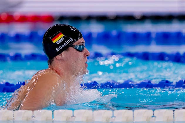France, Paris, Centre Aquatique Olympique Metropole du Grand Paris, 10.08.2026, European Aquatics Championships Artistic Swimming, Day 11, Morning Session, Cedric Buessing of Germany, Photo by Eibner Pressefoto Tino Henschel European Aquatics Championships Artistic Swimming, Day 11, Morning Session Paris *** France, Paris, Centre Aquatique Olympique Metropole du Grand Paris, August 10, 2026, European Aquatics Championships—Artistic Swimming, Day 11, Morning Session, Cedric Buessing of Germany, Photo by Eibner Pressefoto Tino Henschel European Aquatics Championships Artistic Swimming, Day 11, Morning Session, Paris Copyright: xEibnerxPressefotox