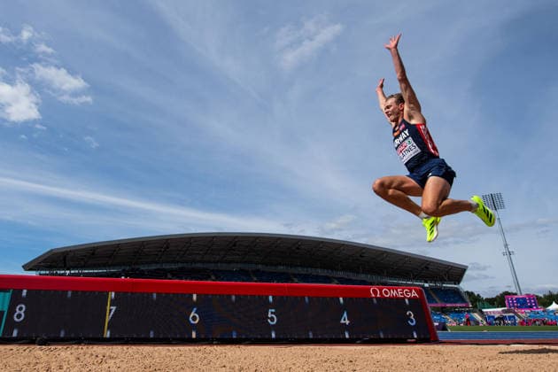 260810 Henrik Flatnes of Norway competes in men s long jump qualification during day 1 of the 2026 European Athletics Championships on August 10, 2026 in Birmingham. Photo: Mathias Bergeld BILDBYRAN kod MB MT1064 friidrott athletics friidrett friidrotts-em em friidretts-em 2026 european athletics championships 1 bbeng long jump lengde längdhopp *** August 10, 2026: Henrik Flatnes of Norway competes in the men’s long jump qualifying round during Day 1 of the 2026 European Athletics Championships on August 10, 2026 in Birmingham. Photo by Mathias Bergeld, BILDBYRAN, code MB MT1064. track and field, athletics, friidrett, friidrotts EM, 2026 European Athletics Championships, 1 BBENG, long jump, lengde, längdhopp  Copyright: MATHIASxBERGELD BB260810MB066