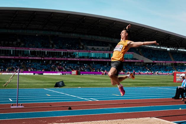 Kevin Brucha (TLV Germania Ueberruhr, Weitsprung Maenner), GBR, Leichtathletik, Athletics, European Athletics Championships 2026, Leichtathletik Europameisterschaft 2026, Birmingham 2026, 09.08.2026, GBR, Leichtathletik, Athletics, European Athletics Championships 2026, Leichtathletik Europameisterschaft 2026, Birmingham 2026, 09.08.2026 Birmingham *** Kevin Brucha, TLV Germania Ueberruhr, Men s Long Jump, GBR, Track and Field, Athletics, 2026 European Athletics Championships, 2026 European Track and Field Championships, Birmingham 2026, August 9, 2026, GBR, Track and Field, Athletics, 2026 European Athletics Championships, 2026 European Track and Field Championships, Birmingham 2026, August 9, 2026, Birmingham Copyright: xStefanxMayerx EP_SMR