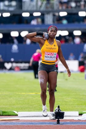 10.08.2026, GBR, Leichtathletik, Europameisterschaft 2026, Morgensession Tag 1, Birmingham Nina Chioma Ndubuisi ( Deutschland ), Kugelstoßen Damen, Qualifikation Birmingham Alexander Stadium England Großbritannien *** August 10, 2026, GBR, Track and Field, 2026 European Championships, Morning Session, Day 1, Birmingham Nina Chioma Ndubuisi (Germany), Women s Shot Put, Qualifying Round, Alexander Stadium, Birmingham, England, Great Britain Copyright: xNordphoto Memmlerx
