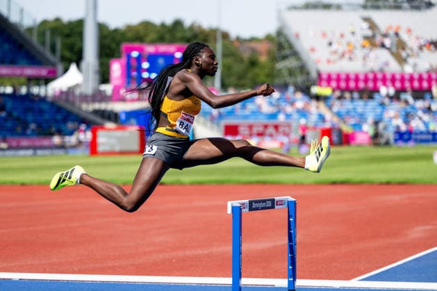 10.08.2026, GBR, Leichtathletik, Europameisterschaft 2026, Morgensession Tag 1, Birmingham Vanessa Balde ( Deutschland ), 400 Meter Hürden Damen, Vorlauf Birmingham Alexander Stadium England Großbritannien *** August 10, 2026, GBR, Track and Field, 2026 European Championships, Morning Session, Day 1, Birmingham, Vanessa Balde (Germany), Women s 400-meter hurdles, Heat, Birmingham Alexander Stadium, England, Great Britain Copyright: xNordphoto Memmlerx