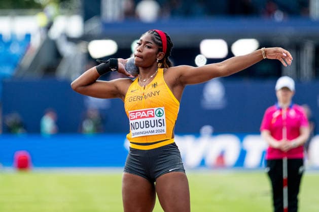 10.08.2026, GBR, Leichtathletik, Europameisterschaft 2026, Morgensession Tag 1, Birmingham Nina Chioma Ndubuisi ( Deutschland ), Kugelstoßen Damen, Qualifikation Birmingham Alexander Stadium England Großbritannien *** August 10, 2026, GBR, Track and Field, 2026 European Championships, Morning Session, Day 1, Birmingham Nina Chioma Ndubuisi (Germany), Women s Shot Put, Qualifying Round, Alexander Stadium, Birmingham, England, Great Britain Copyright: xNordphoto Memmlerx