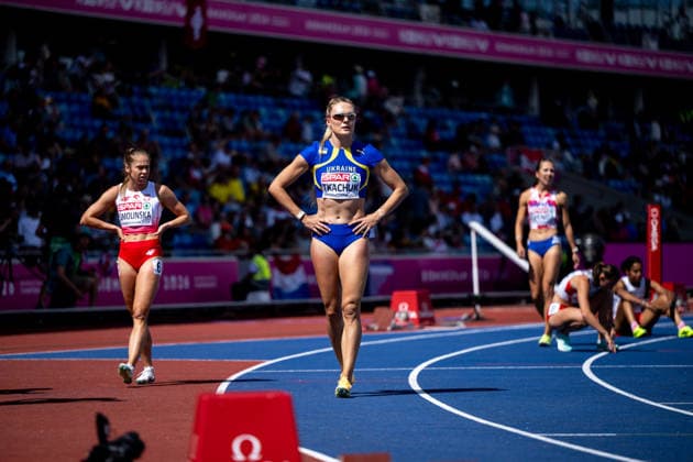 10.08.2026, GBR, Leichtathletik, Europameisterschaft 2026, Morgensession Tag 1, Birmingham Viktoriya Tkachuk ( Ukraine ), 400 Meter Hürden Damen, Vorlauf Birmingham Alexander Stadium England Großbritannien *** August 10, 2026, GBR, Track and Field, 2026 European Championships, Morning Session, Day 1, Birmingham, Viktoriya Tkachuk (Ukraine), Women s 400-meter hurdles, Heats, Birmingham Alexander Stadium, England, Great Britain Copyright: xNordphoto Memmlerx