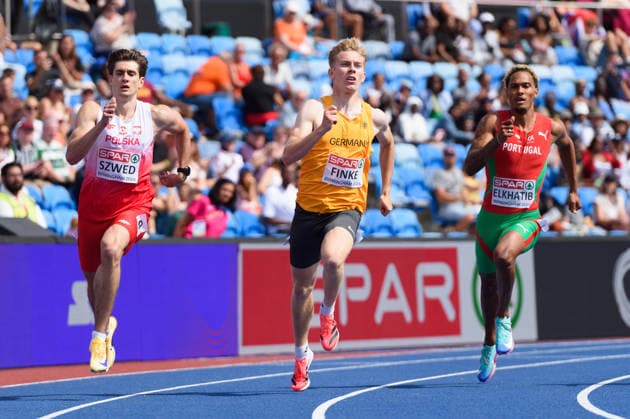 BIRMINGHAM, GREAT BRITAIN - August 10: Thorben Finke (Germany) during the 400 metres race round one heat race during the European Athletics Championships 2026 at Alexander Stadium in Birmingham, Great Britain (Photo by Sven Beyrich Sports Press Photo)  Copyright: xSvenxBeyrich SportsxPressxPhotox Sportspressphoto_SPR203930