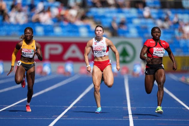 ATHLETICS - European Athletics Championships BIRMINGHAM,ENGLAND,10.AUG.26 - ATHLETICS - European Athletics Championships, 100m, Women. Image shows Isabel Posch (AUT).  GEPAxpictures xRanjithxKumar