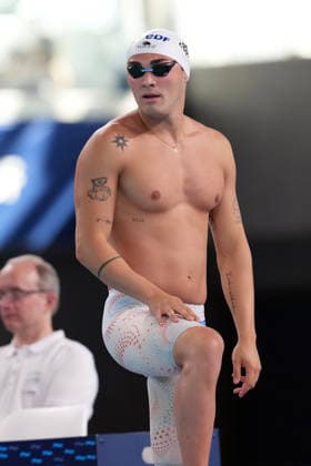 Diogo Ribeiro from Portugal at the Swimming European Aquatics Championships Paris 2026, Paris, August 10, 2026 .  Copyright: xGianxMattiaxD Alberto LaPressex