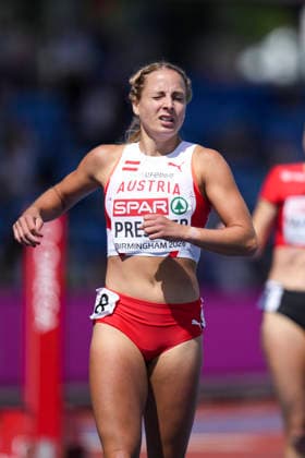 ATHLETICS - European Athletics Championships BIRMINGHAM,ENGLAND,10.AUG.26 - ATHLETICS - European Athletics Championships, 400m hurdles, Women. Image shows Lena Pressler (AUT).  GEPAxpictures xRanjithxKumar