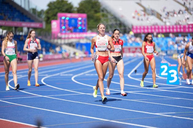 ATHLETICS - European Athletics Championships BIRMINGHAM,ENGLAND,10.AUG.26 - ATHLETICS - European Athletics Championships, 400m hurdles, Women. Image shows Lena Pressler (AUT).  GEPAxpictures xRanjithxKumar