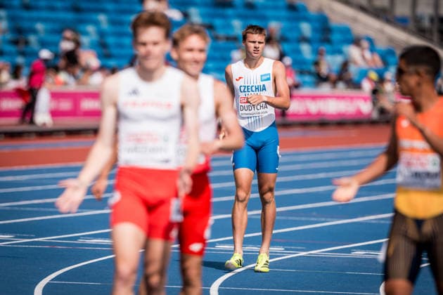 European Athletics Championships in Birmingham, United Kingdom, August 10, 2026, the men s 800 meters heat. Jakub Dudycha of Czech Republic, right. (CTKxPhoto JaroslavxSvoboda) CTKPhotoP2026081003857  CTKPhotoP2026081003857