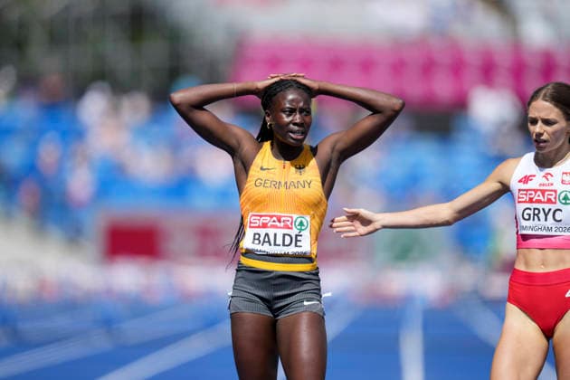 ATHLETICS - European Athletics Championships BIRMINGHAM,ENGLAND,10.AUG.26 - ATHLETICS - European Athletics Championships, 400m hurdles, Women. Image shows Vaness Balde (GER).  GEPAxpictures xRanjithxKumar