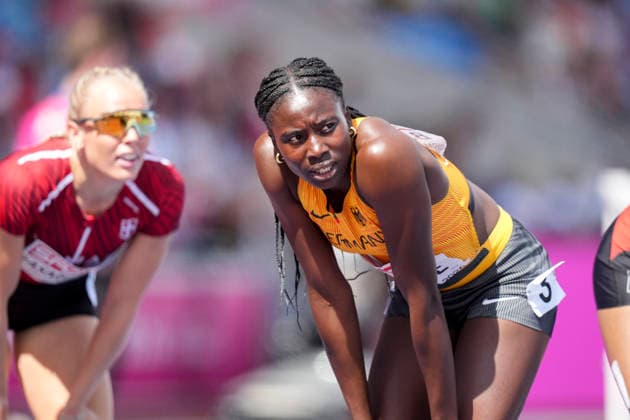 ATHLETICS - European Athletics Championships BIRMINGHAM,ENGLAND,10.AUG.26 - ATHLETICS - European Athletics Championships, 400m hurdles, Women. Image shows Vaness Balde (GER).  GEPAxpictures xRanjithxKumar