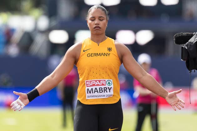 BIRMINGHAM, GREAT BRITAIN - AUGUST 10, 2026 : Yemisi MABRY (GER Germany) competing in the shot put qualification during the European Athletics Championships at Alexander Stadium on August 10, 2026 in Birmingham, Great Britain. Oregon Great Britain Copyright: xAxelxKohringx
