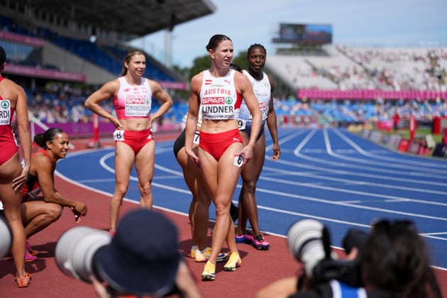 ATHLETICS - European Athletics Championships BIRMINGHAM,ENGLAND,10.AUG.26 - ATHLETICS - European Athletics Championships, 100m, Women. Image shows Magdalena Lindner (AUT).  GEPAxpictures xRanjithxKumar