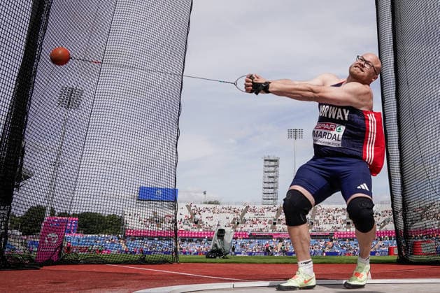 European Athletics Outdoor Championships 2026 - Day 1 Birmingham, England 20260810. Thomas Mardal in the men s hammer throw qualification event during the 2026 European Athletics Championships at Alexander Stadium in Birmingham on Monday. Photo: Beate Oma Dahle NTB Birmingham England EDITORIAL USE ONLY. RESTRICTED USE FOR BETTING COMPANIES Ref:_SPOVzcB4LE5Nwg.jpg *** 2026 European Athletics Outdoor Championships, Day 1, Birmingham, England, August 10, 2026. Thomas Mardal in the men’s hammer throw qualifying round during the 2026 European Athletics Championships at Alexander Stadium in Birmingham on Monday. Photo: Beate Oma Dahle, NTB, Birmingham, England. EDITORIAL USE ONLY. RESTRICTED USE FOR BETTING COMPANIES.  Copyright: xBeatexOmaxDahlex xNTBx