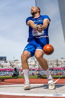 BIRMINGHAM, GREAT BRITAIN - AUGUST 10, 2026 : Henri LIIPOLA (FIN Finland) competing in the hammer throw qualification during the European Athletics Championships at Alexander Stadium on August 10, 2026 in Birmingham, Great Britain. Oregon Great Britain Copyright: xAxelxKohringx
