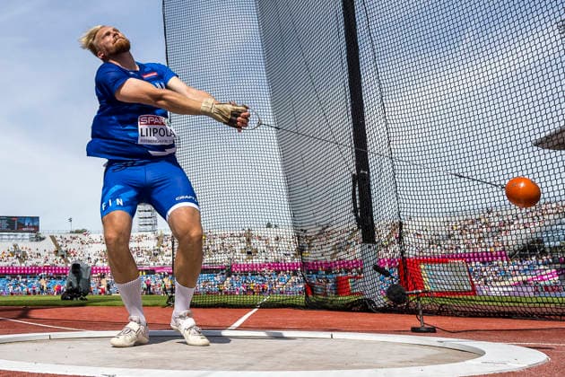 BIRMINGHAM, GREAT BRITAIN - AUGUST 10, 2026 : Henri LIIPOLA (FIN Finland) competing in the hammer throw qualification during the European Athletics Championships at Alexander Stadium on August 10, 2026 in Birmingham, Great Britain. Oregon Great Britain Copyright: xAxelxKohringx