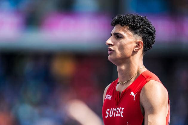 European Athletics Championships; Birmingham, 10.08.2026 BIRMINGHAM, UNITED KINGDOM - AUGUST 10: Ricky Petrucciani (Switzerland) prepares for the first round of the mens 400 m on August 10, 2026 in Birmingham, United Kingdom. *** European Athletics Championships, Birmingham, August 10, 2026 BIRMINGHAM, UNITED KINGDOM AUGUST 10 Ricky Petrucciani of Switzerland prepares for the first round of the men s 400-meter race on August 10, 2026, in Birmingham, United Kingdom Copyright: xBEAUTIFULxSPORTS UlfxSchillerx