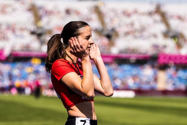 European Athletics Championships; Birmingham, 10.08.2026 BIRMINGHAM, UNITED KINGDOM - AUGUST 10: Lena Wernli (Switzerland) prepares for the first round of the womens 400 m hurdles on August 10, 2026 in Birmingham, United Kingdom. *** European Athletics Championships, Birmingham, August 10, 2026 BIRMINGHAM, UNITED KINGDOM AUGUST 10 Lena Wernli of Switzerland prepares for the first round of the women s 400-meter hurdles on August 10, 2026, in Birmingham, United Kingdom Copyright: xBEAUTIFULxSPORTS UlfxSchillerx