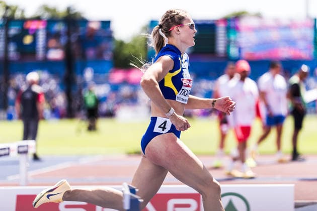 European Athletics Championships; Birmingham, 10.08.2026 BIRMINGHAM, UNITED KINGDOM - AUGUST 10: Viktoriya Tkachuk (UKR - Ukraine) competes in the first round of the womens 400 m hurdles on August 10, 2026 in Birmingham, United Kingdom. *** European Athletics Championships, Birmingham, August 10, 2026 BIRMINGHAM, UNITED KINGDOM AUGUST 10 Viktoriya Tkachuk (UKR) of Ukraine competes in the first round of the women’s 400-meter hurdles on August 10, 2026, in Birmingham, United Kingdom Copyright: xBEAUTIFULxSPORTS UlfxSchillerx