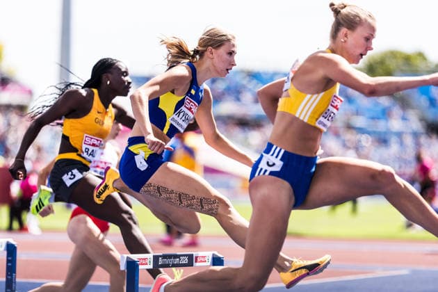 European Athletics Championships; Birmingham, 10.08.2026 BIRMINGHAM, UNITED KINGDOM - AUGUST 10: Alina Kyshkina (UKR - Ukraine) competes in the first round of the womens 400 m hurdles on August 10, 2026 in Birmingham, United Kingdom. *** European Athletics Championships, Birmingham, August 10, 2026 BIRMINGHAM, UNITED KINGDOM, AUGUST 10—Alina Kyshkina (UKR, Ukraine) competes in the first round of the women’s 400-meter hurdles on August 10, 2026, in Birmingham, United Kingdom Copyright: xBEAUTIFULxSPORTS UlfxSchillerx