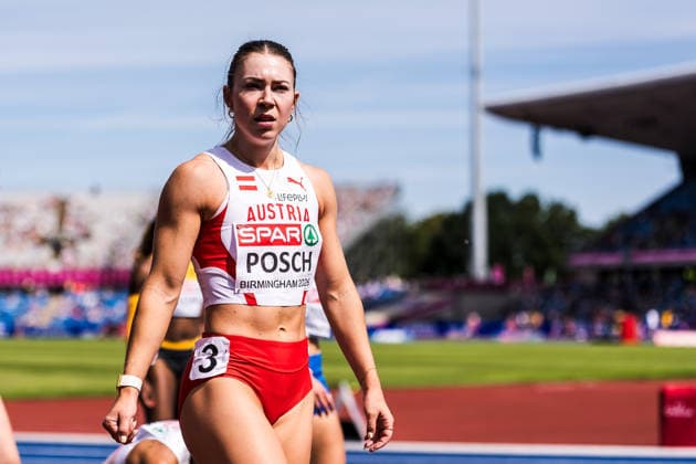 European Athletics Championships; Birmingham, 10.08.2026 BIRMINGHAM, UNITED KINGDOM - AUGUST 10: Isabel Posch (AUT - Austria) after the first round of the womens 100 m on August 10, 2026 in Birmingham, United Kingdom. *** European Athletics Championships, Birmingham, August 10, 2026 BIRMINGHAM, UNITED KINGDOM AUGUST 10 Isabel Posch (AUT) of Austria after the first round of the women s 100-meter dash on August 10, 2026, in Birmingham, United Kingdom Copyright: xBEAUTIFULxSPORTS UlfxSchillerx