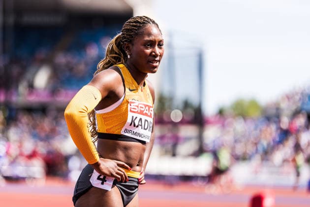 European Athletics Championships; Birmingham, 10.08.2026 BIRMINGHAM, UNITED KINGDOM - AUGUST 10: Chelsea Kadiri (GER - Germany) after the first round of the womens 100 m on August 10, 2026 in Birmingham, United Kingdom. *** European Athletics Championships, Birmingham, August 10, 2026 BIRMINGHAM, UNITED KINGDOM AUGUST 10 Chelsea Kadiri GER Germany after the first round of the women s 100-meter dash on August 10, 2026, in Birmingham, United Kingdom Copyright: xBEAUTIFULxSPORTS UlfxSchillerx