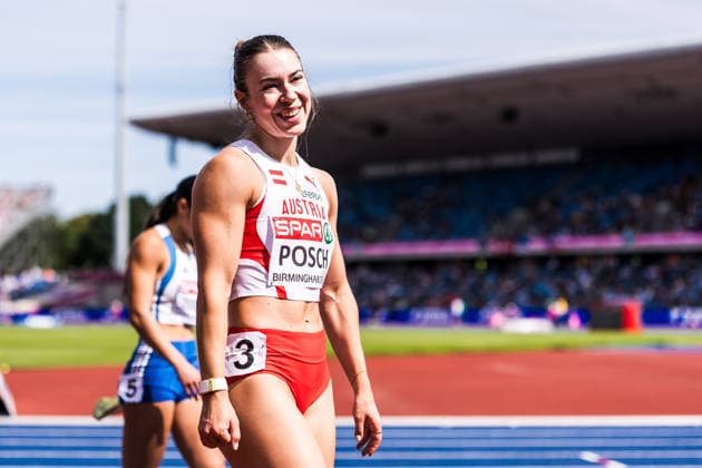 European Athletics Championships; Birmingham, 10.08.2026 BIRMINGHAM, UNITED KINGDOM - AUGUST 10: Isabel Posch (AUT - Austria) after the first round of the womens 100 m on August 10, 2026 in Birmingham, United Kingdom. *** European Athletics Championships, Birmingham, August 10, 2026 BIRMINGHAM, UNITED KINGDOM AUGUST 10 Isabel Posch (AUT) of Austria after the first round of the women s 100-meter dash on August 10, 2026, in Birmingham, United Kingdom Copyright: xBEAUTIFULxSPORTS UlfxSchillerx