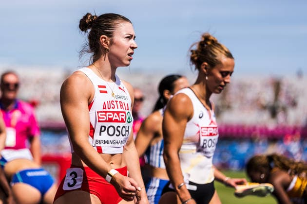 European Athletics Championships; Birmingham, 10.08.2026 BIRMINGHAM, UNITED KINGDOM - AUGUST 10: Isabel Posch (AUT - Austria) after the first round of the womens 100 m on August 10, 2026 in Birmingham, United Kingdom. *** European Athletics Championships, Birmingham, August 10, 2026 BIRMINGHAM, UNITED KINGDOM AUGUST 10 Isabel Posch (AUT) of Austria after the first round of the women s 100-meter dash on August 10, 2026, in Birmingham, United Kingdom Copyright: xBEAUTIFULxSPORTS UlfxSchillerx