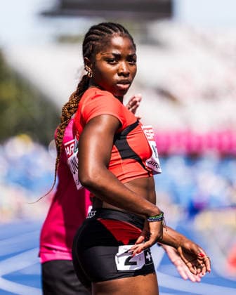 European Athletics Championships; Birmingham, 10.08.2026 BIRMINGHAM, UNITED KINGDOM - AUGUST 10: Nathacha Kouni (Switzerland) after the first round of the womens 100 m on August 10, 2026 in Birmingham, United Kingdom. *** European Athletics Championships, Birmingham, August 10, 2026 BIRMINGHAM, UNITED KINGDOM AUGUST 10 Nathacha Kouni of Switzerland after the first round of the women s 100-meter dash on August 10, 2026, in Birmingham, United Kingdom Copyright: xBEAUTIFULxSPORTS UlfxSchillerx