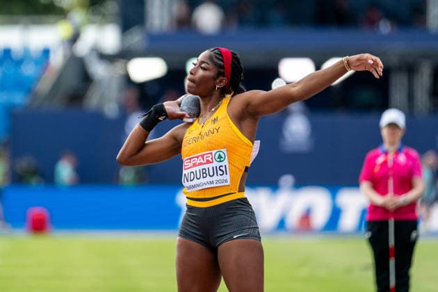 10.08.2026, GBR, Leichtathletik, Europameisterschaft 2026, Morgensession Tag 1, Birmingham Nina Chioma Ndubuisi ( Deutschland ), Kugelstoßen Damen, Qualifikation Birmingham Alexander Stadium England Großbritannien *** August 10, 2026, GBR, Track and Field, 2026 European Championships, Morning Session, Day 1, Birmingham Nina Chioma Ndubuisi (Germany), Women s Shot Put, Qualifying Round, Alexander Stadium, Birmingham, England, Great Britain Copyright: xNordphoto Memmlerx