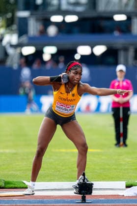 10.08.2026, GBR, Leichtathletik, Europameisterschaft 2026, Morgensession Tag 1, Birmingham Nina Chioma Ndubuisi ( Deutschland ), Kugelstoßen Damen, Qualifikation Birmingham Alexander Stadium England Großbritannien *** August 10, 2026, GBR, Track and Field, 2026 European Championships, Morning Session, Day 1, Birmingham Nina Chioma Ndubuisi (Germany), Women s Shot Put, Qualifying Round, Alexander Stadium, Birmingham, England, Great Britain Copyright: xNordphoto Memmlerx