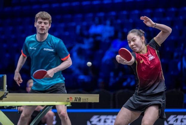 Anders Lind, Denmark, and Anna Hursey, Wales, against Sweden s Christina Källberg and Kristian Karlsson in the first round of mixed doubles at the Europe Smash Sweden 2026 Table tennis, Tischtennis tournament at Malmö Arena in Malmö, Sweden, on August 10, 2026. MALMÖ SWEDEN x50090x *** Anders Lind of Denmark and Anna Hursey of Wales faced Sweden’s Christina Källberg and Kristian Karlsson in the first round of mixed doubles at the Europe Smash Sweden 2026 table tennis tournament at Malmö Arena in Malmö, Sweden, on August 10, 2026 MALMÖ SWEDEN x50090x  Copyright: xJohanxNilssonx xTTx EUROPE SMASH SWEDEN 2026