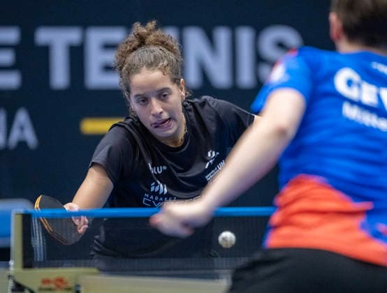 Egypt s Hana Goda (paired with Dina Meshref) in the match against Germany s Nina Mittelham and Australia s Yangzi Liu in the first round of the women s doubles tournament at the Europe Smash Sweden 2026 Table tennis, Tischtennis tournament at Baltiska Hallen in Malmö, Sweden, on August 10, 2026. MALMÖ SWEDEN x50090x *** Egypt s Hana Goda teamed up with Dina Meshref to face Germany s Nina Mittelham and Australia s Yangzi Liu in the first round of the women s doubles tournament at the Europe Smash Sweden 2026 table tennis tournament at Baltiska Hallen in Malmö, Sweden, on August 10, 2026 MALMÖ, SWEDEN x50090x  Copyright: xJohanxNilssonx xTTx EUROPE SMASH SWEDEN 2026