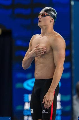 SWIMMING - EAC 2026 PARIS,FRANCE,10.AUG.26 - SWIMMING - European Aquatics Championships Paris 2026, 50m butterfly, men. Image shows Luca Armbruster (GER).  GEPAxpictures xPhilippxBrem