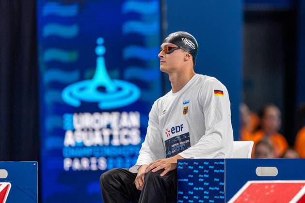 SWIMMING - EAC 2026 PARIS,FRANCE,10.AUG.26 - SWIMMING - European Aquatics Championships Paris 2026, 50m butterfly, men. Image shows Luca Armbruster (GER).  GEPAxpictures xPhilippxBrem