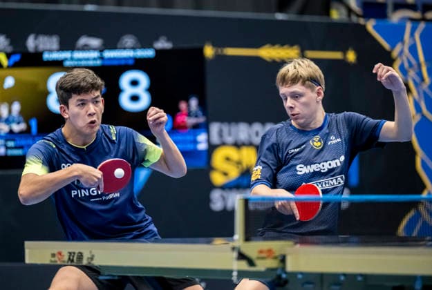 USA s Botha Bosman in pairs with Sweden s Noa Dahlström against USA s Sid Naresh and Nandan Naresh in the first round of the men s doubles tournament in the Table tennis, Tischtennis tournament Europe Smash Sweden 2026 at Baltiska Hallen in Malmö, Sweden, on August 10, 2026. MALMÖ SWEDEN x50090x *** Botha Bosman of the U.S. teamed up with Sweden’s Noa Dahlström to face Sid Naresh and Nandan Naresh of the U.S. in the first round of the men’s doubles tournament at the Europe Smash Sweden 2026 table tennis tournament at Baltiska Hallen in Malmö, Sweden, on August 10, 2026 MALMÖ, SWEDEN x50090x  Copyright: xJohanxNilssonx xTTx EUROPE SMASH SWEDEN 2026