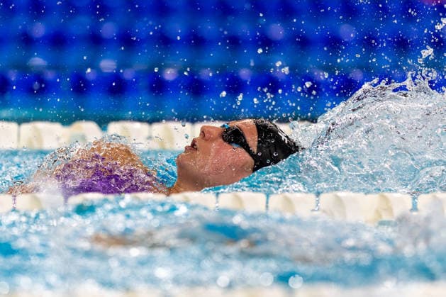 SWIMMING - EAC 2026 PARIS,FRANCE,10.AUG.26 - SWIMMING - European Aquatics Championships Paris 2026, 200m backstroke, women. Image shows Lisa Seidel (GER).  GEPAxpictures xPhilippxBrem