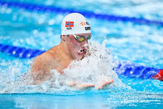 PARIS, FRANCE 20260810 Norway s Charlie Egeland during the men s 100m breaststroke semi-final at the European Swimming Championships in Paris. ***The image is included in the SPORTS PACKAGE. For others PAYMENT IMAGE*** PARIS FRANCE x10430x *** PARIS, FRANCE 20260810 Norway s Charlie Egeland during the men s 100m breaststroke semifinal at the European Swimming Championships in Paris ***This image is included in the SPORTS PACKAGE. For other images, please contact us for pricing.*** PARIS, FRANCE x10430x  Copyright: xChristinexOlsson TTx SIM EURO 2026 PARIS