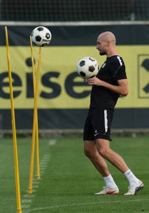 SOCCER - UEFA CL, Sturm vs Fenerbahce GRAZ,AUSTRIA,10.AUG.26 - SOCCER - UEFA Champions League, qualification, Sturm Graz vs Fenerbahce Istanbul, preview, training Sturm. Image shows Gorenc Stankovic (Sturm).  GEPAxpictures xMichaelxRiedler